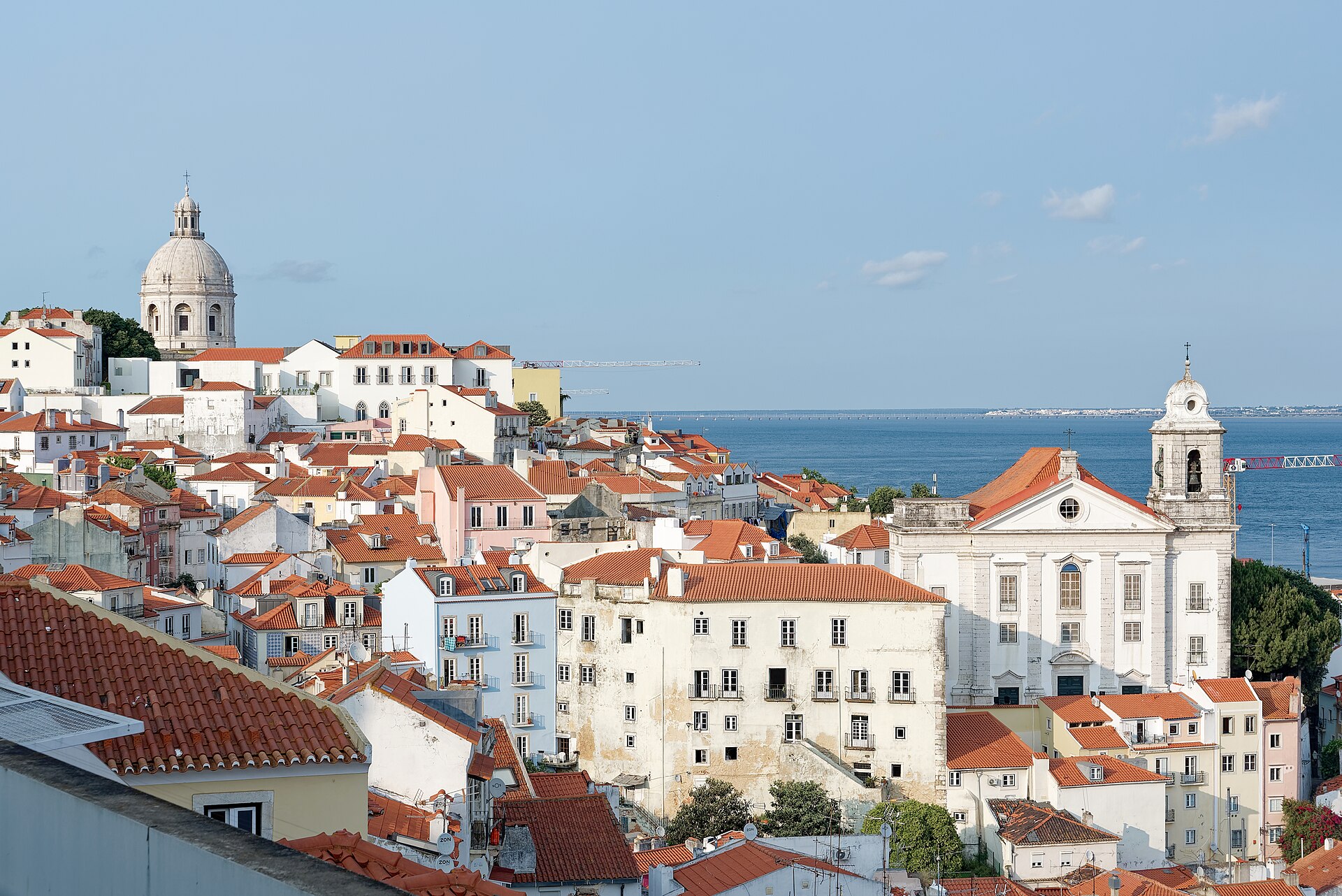 Rooftops of Alfama seen from the Santa Luzia viewpoint, Lisbon